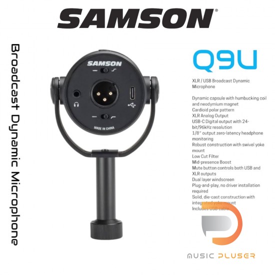 SAMSON Q9U XLRUSB Dynamic Microphone SAMSON Q9U XLRUSB Dynamic Microphone