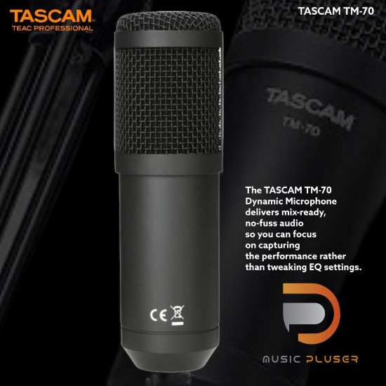TASCAM TM-70 Dynamic Broadcast Streaming Microphone TASCAM TM-70 Dynamic Broadcast Streaming Microphone