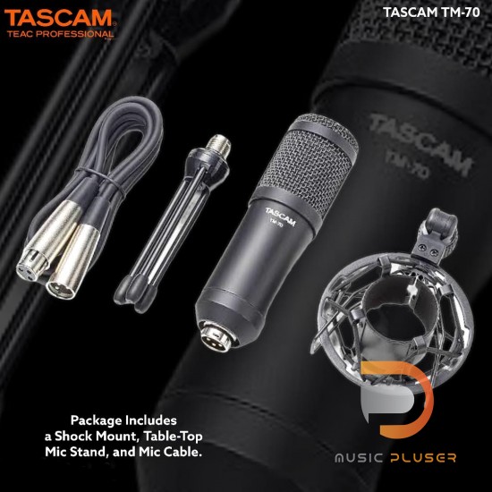 TASCAM TM-70 Dynamic Broadcast Streaming Microphone TASCAM TM-70 Dynamic Broadcast Streaming Microphone