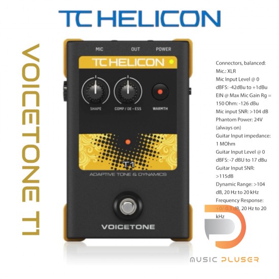 TC Helicon VoiceTone T1 Adaptive Tone and Dynamics TC Helicon VoiceTone T1 Adaptive Tone and Dynamics