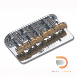 Wilkinson Barrel Style Bass Bridge for 4 String WBBC Chrome