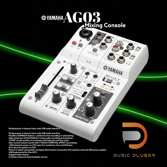 Yamaha AG03 Mixer with USB Audio Interface