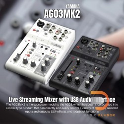 Yamaha AG03MK2 Live Streaming Mixer with USB Audio Interface