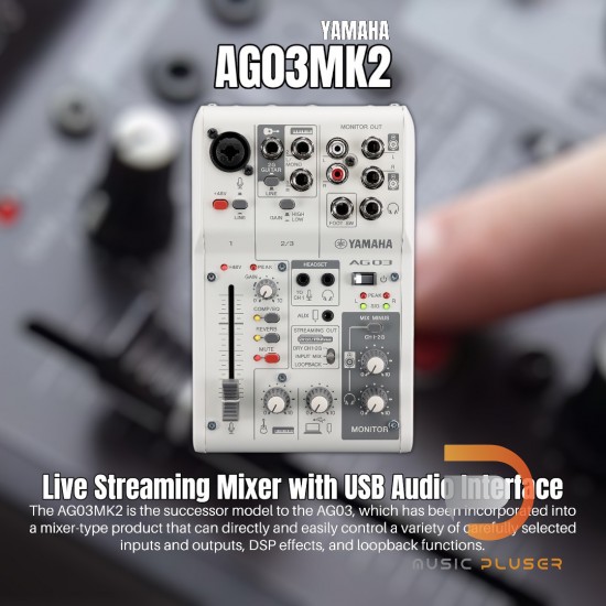 Yamaha AG03MK2 Live Streaming Mixer with USB Audio Interface