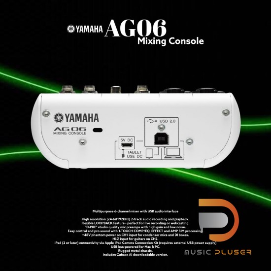 Yamaha Ag06 Mixer With Usb Audio Interface