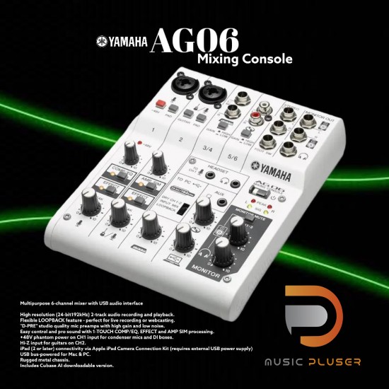Yamaha Ag06 Mixer With Usb Audio Interface
